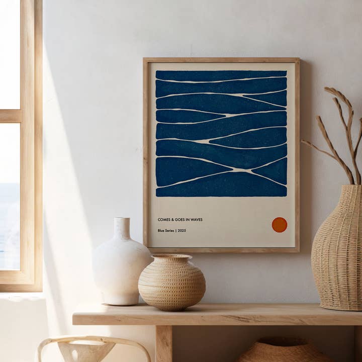 Mid Tide Design - Wholesale Art Print - Comes and Goes in Waves | Ocean Art Print