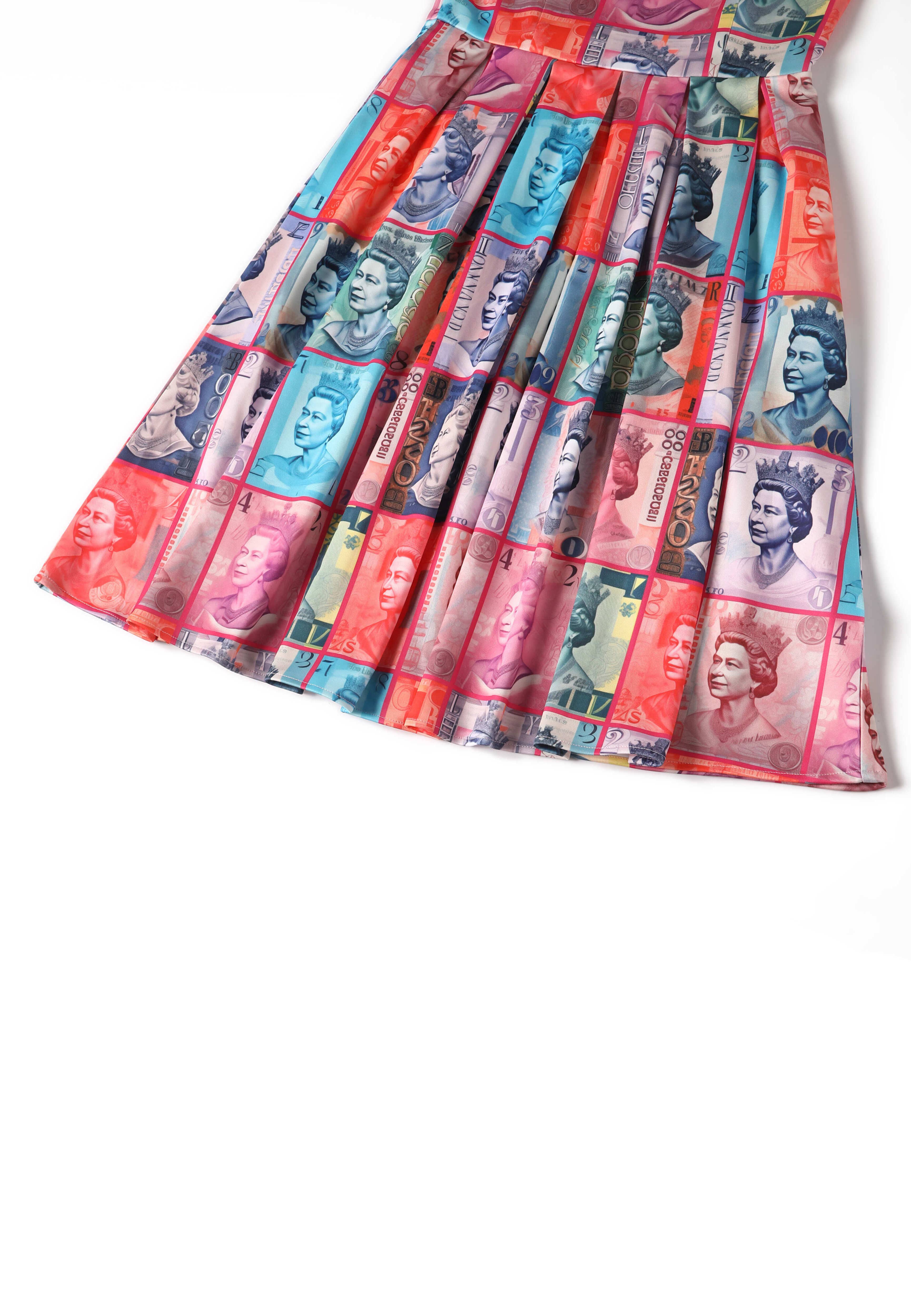 Dolly & Dotty - Vendita all'ingrosso Vestito - Donna - Abito a dondolo multicolore Amanda Queen Elizabeth con scollo rotondo4