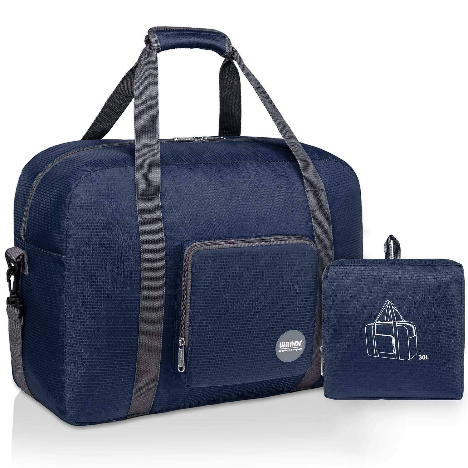 wandf – wholesale Duffelväskor – Unisex – Hopfällbar 30 L reseväska, weekenderväska 45 cm18