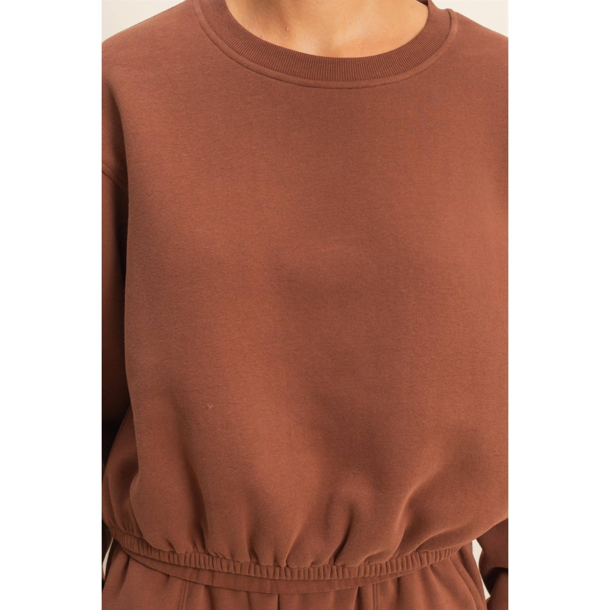 Double Zero - Vente Sweat-shirt – femme - Sweat-shirt court à ourlet élastique coupe décontractée7