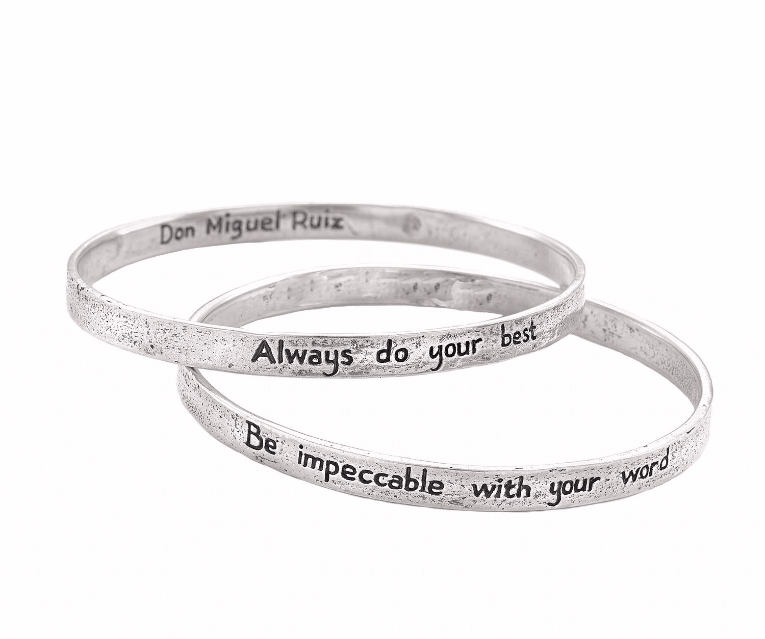 Jewelry Evolution - Wholesale Jewelry Set - The Four Agreements Double Bangle Set2