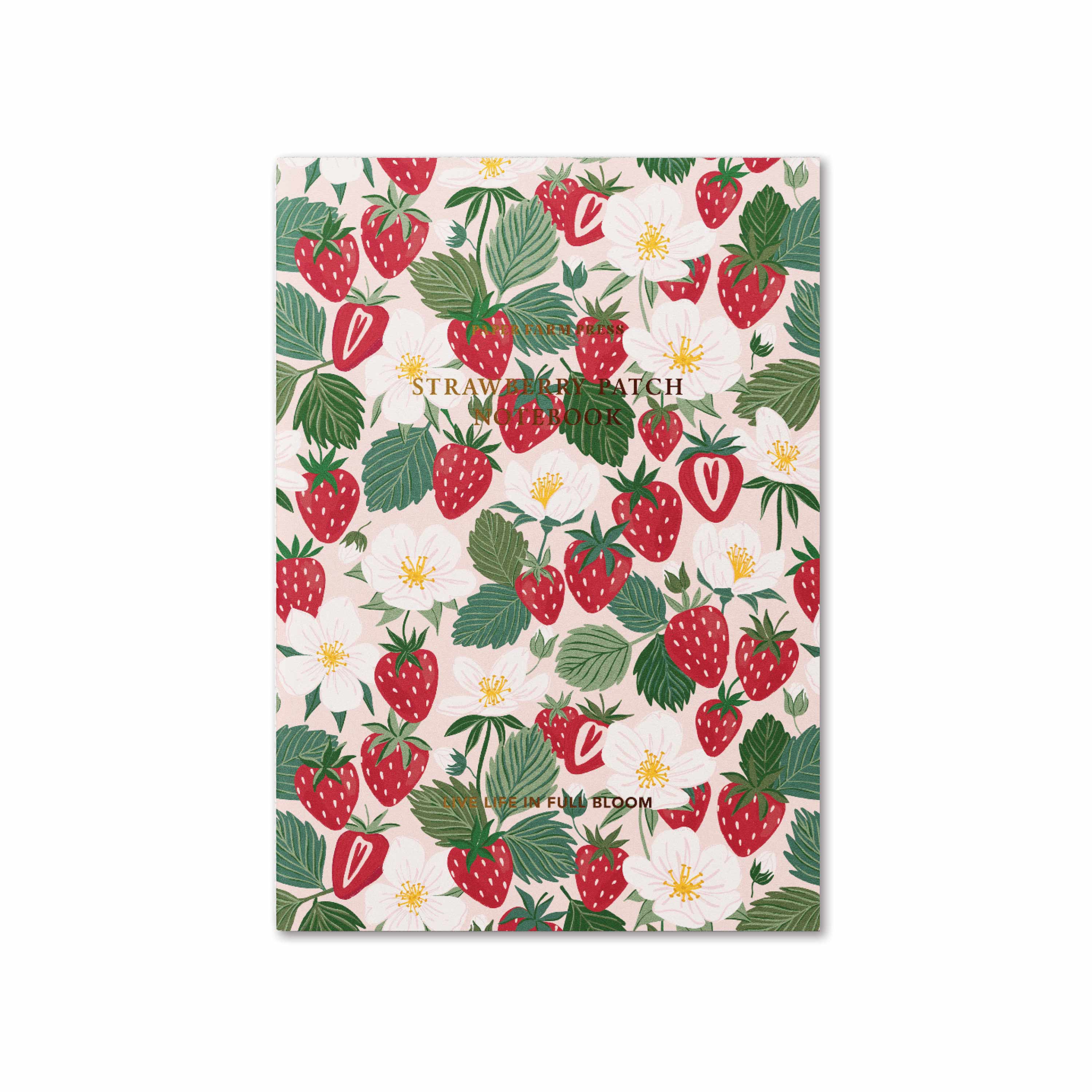 Paper Farm Press - Wholesale Notebook - Live Life in Full Bloom Strawberry Patch Stitched Notebook3