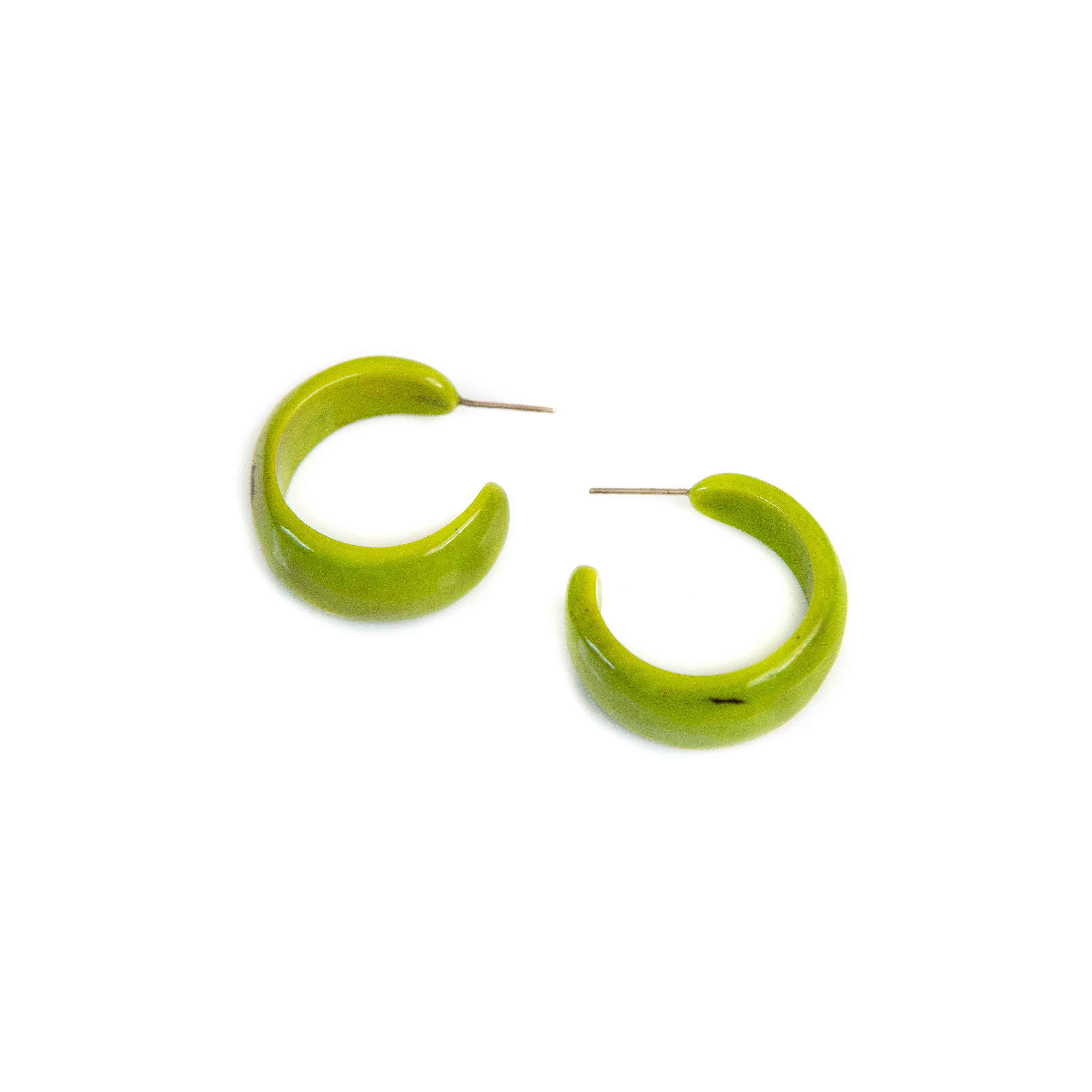 Organic Tagua Jewelry - Vente Créoles - Boucles d'oreilles Daf0