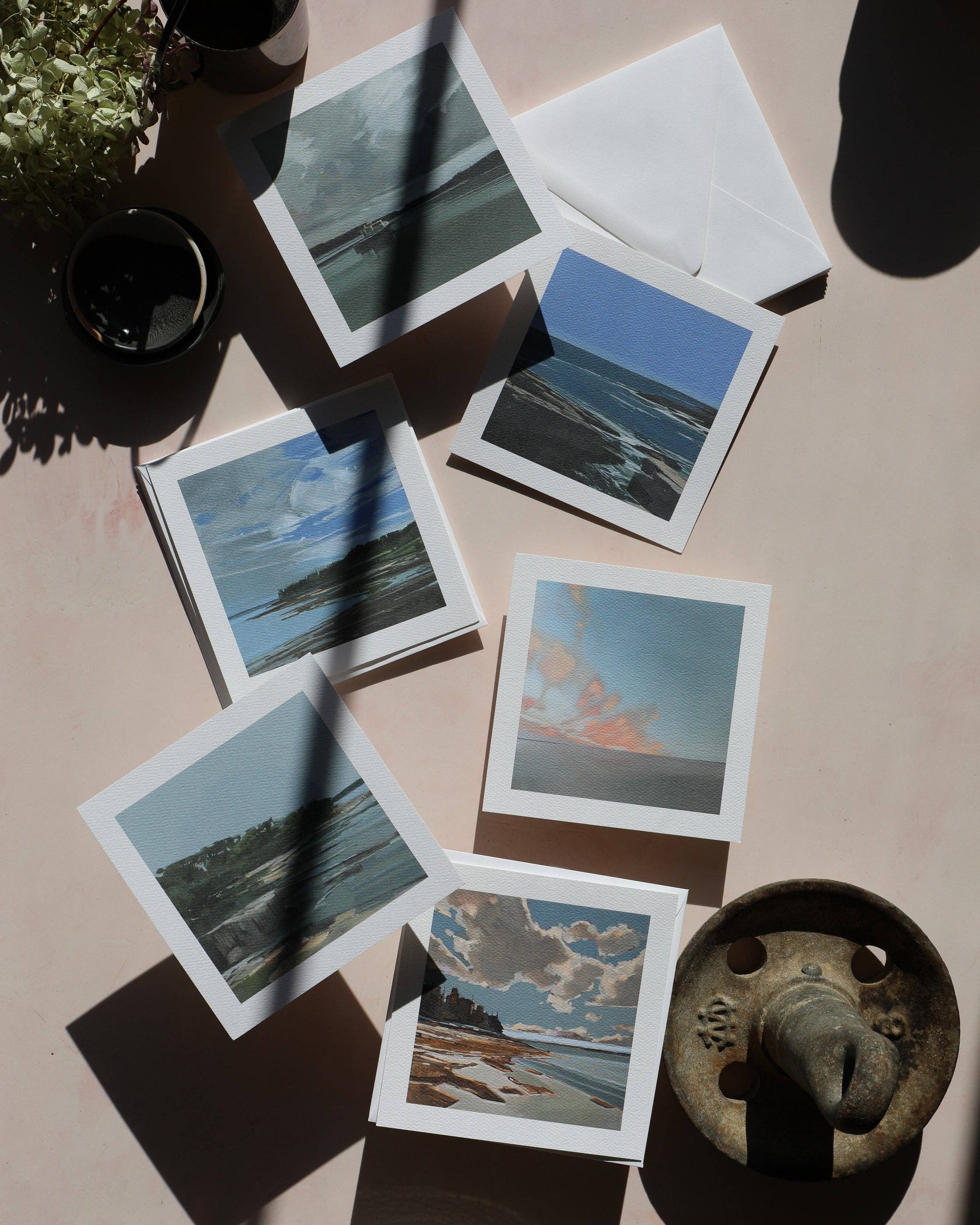 Sarah Madeira Day - Wholesale Stationery/Notecard Set - Sky and Sea Card Pack | 6 Landscape Cards with Envelopes (5.25” x 5.25”)6