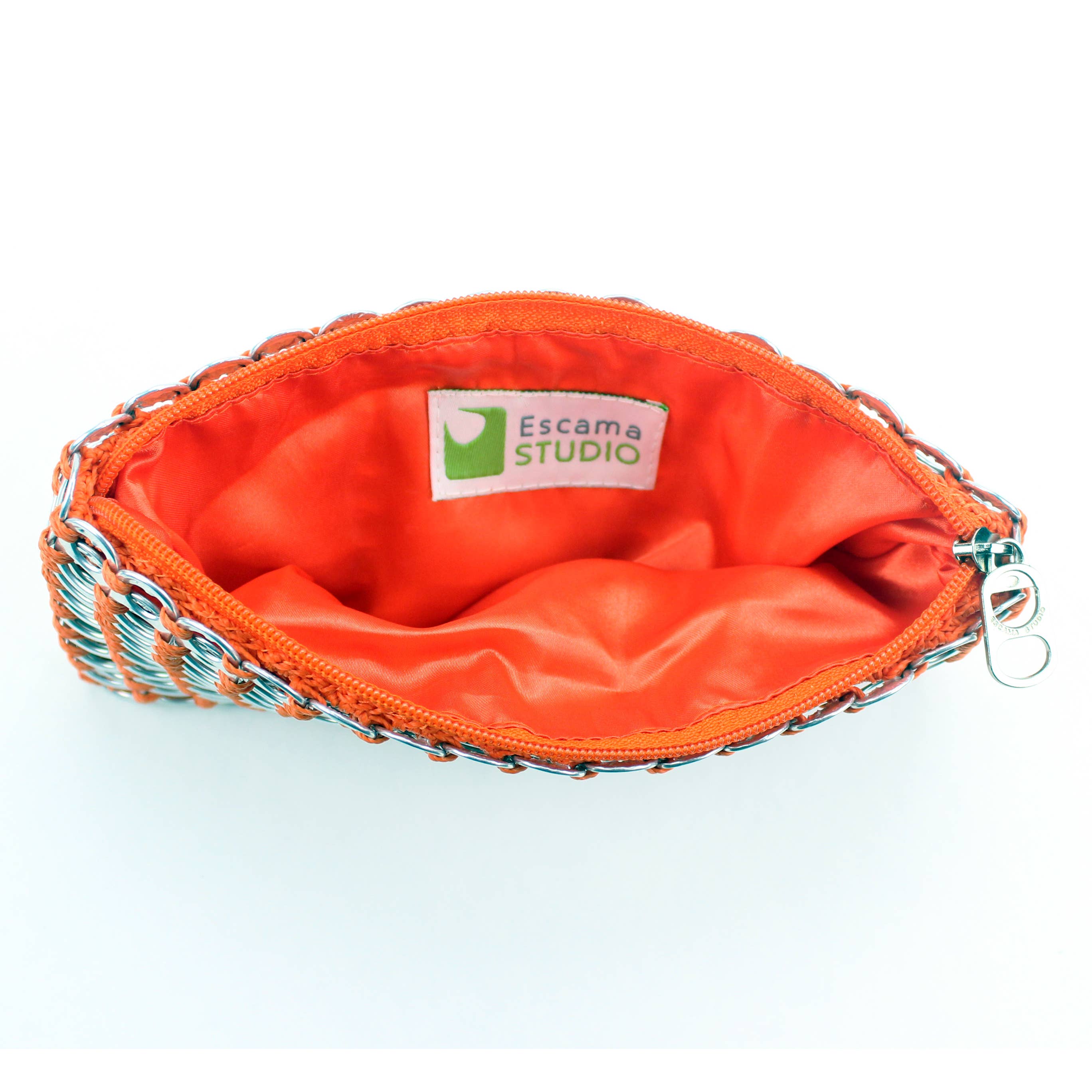 Borsa Soda Tab, 'CHICA ROSA 'Zip Top Pochette ARANCIONE all