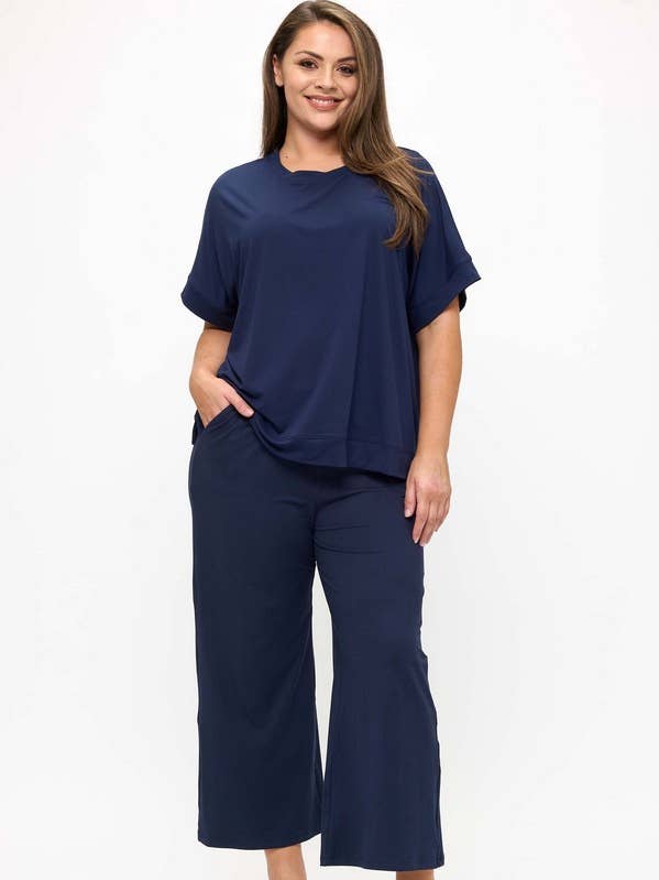 Conjunto Ultraconfortável de Manga Curta para Mulher Tamanho Grande por atacado de Yelete