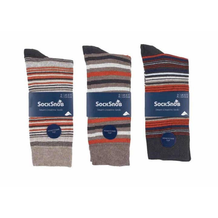 Pontivia Commerce – wholesale Socks – Men's – Mens 6 pack colourful striped patterned dress cotton socks11