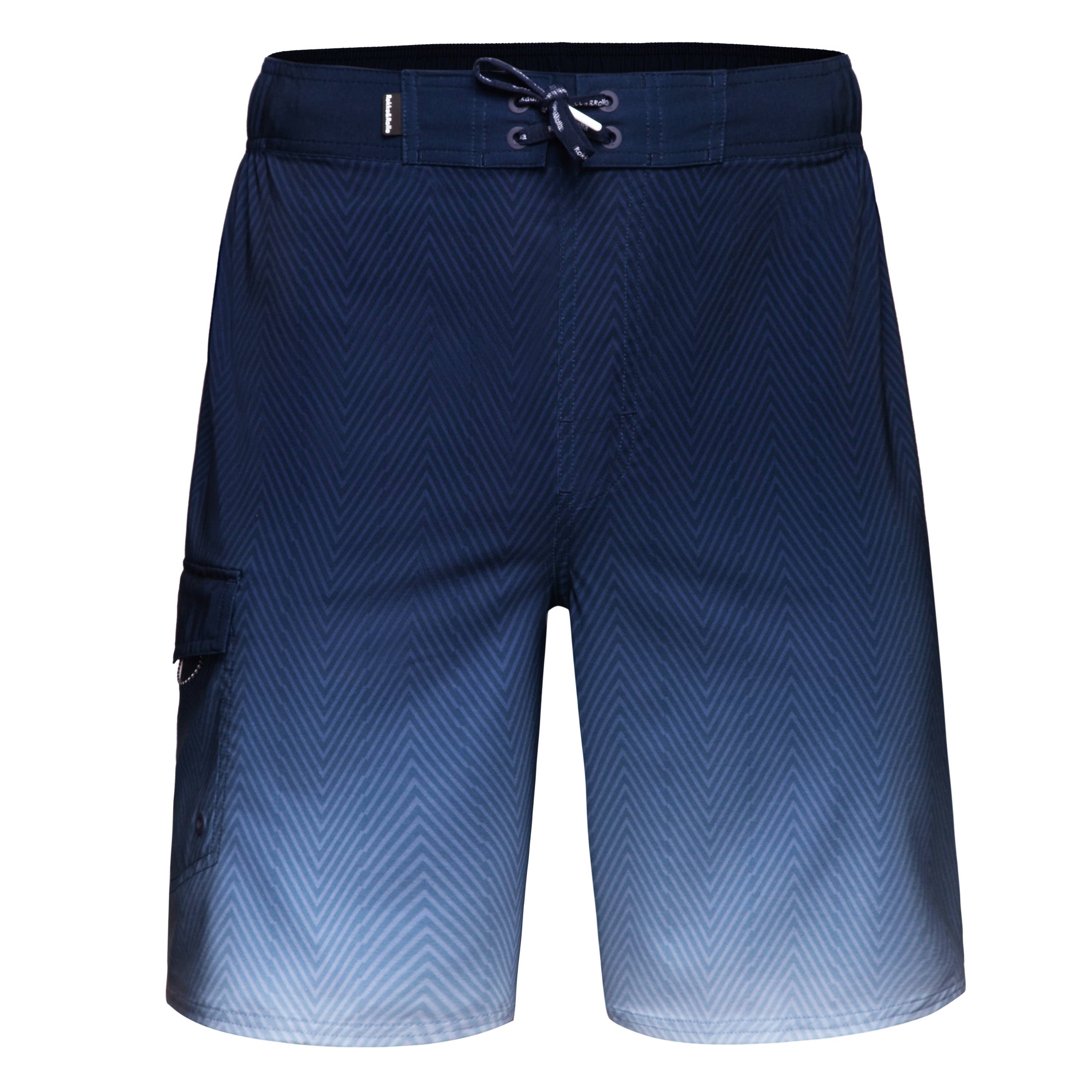 Rokka & Rolla - Wholesale Swim Shorts - Men's - Men's 9" Half Elastic Waist Board Swim Shorts Swimwear27