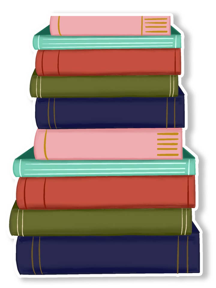 Book Stack Vinyl Sticker for wholesale by Announce Divinely