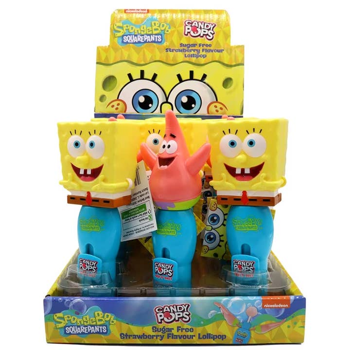 iSweet.ca - Wholesale Lollipop - (S4-01) Sugar Free PUSH N TWIST SpongeBob 8g X 12 units