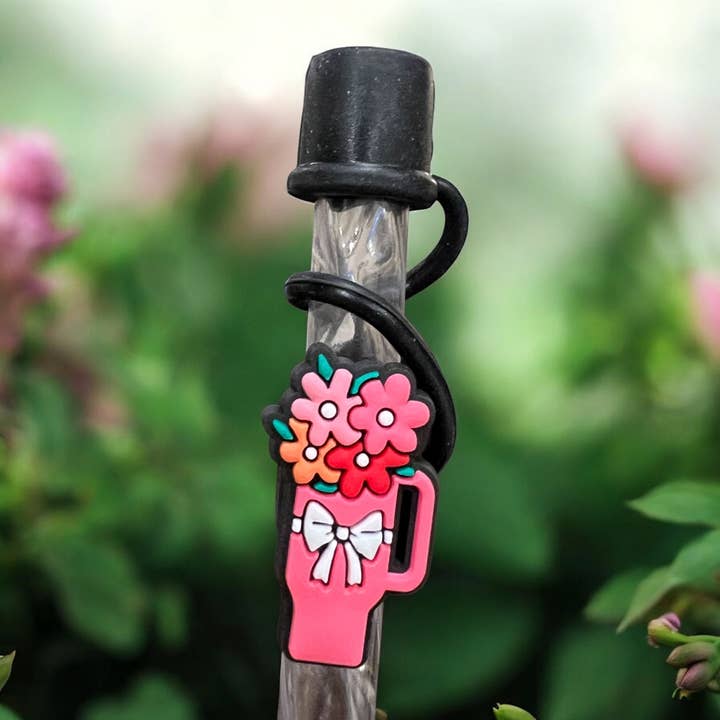 Tappo in silicone per cannuccia a bouquet per tumbler 10 mm per la vendita all'ingrosso da parte di Olive Lane Accessories