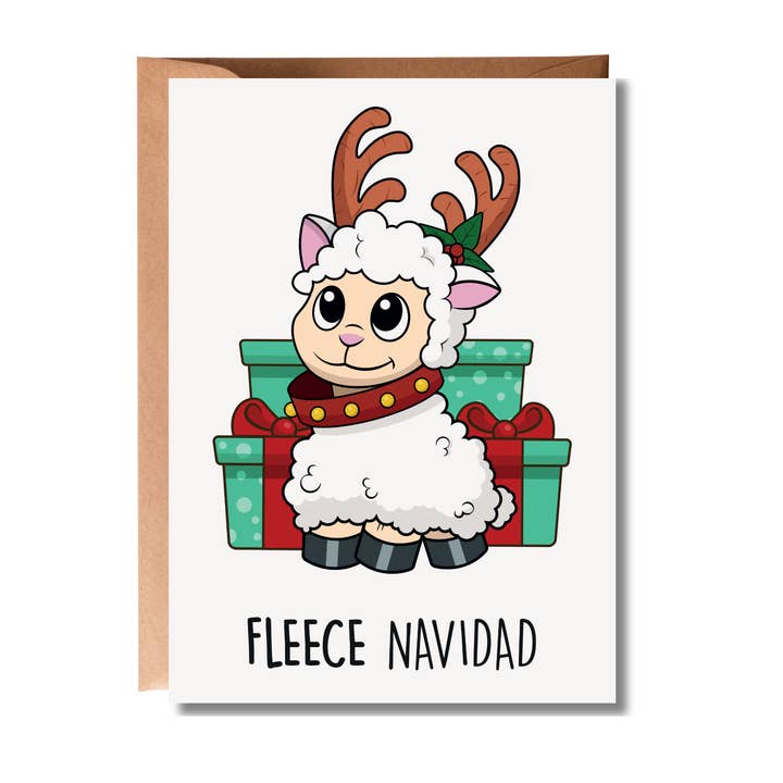 Sarah's Simulacrum - Wholesale Christmas Card - Fleece Navidad2