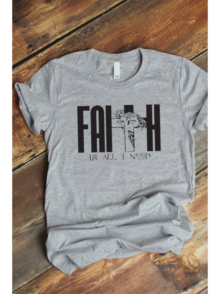 Polar bee - Wholesale Screen Printed T-Shirt - Unisex - PB-2566. FAITH IS ALL I NEED1