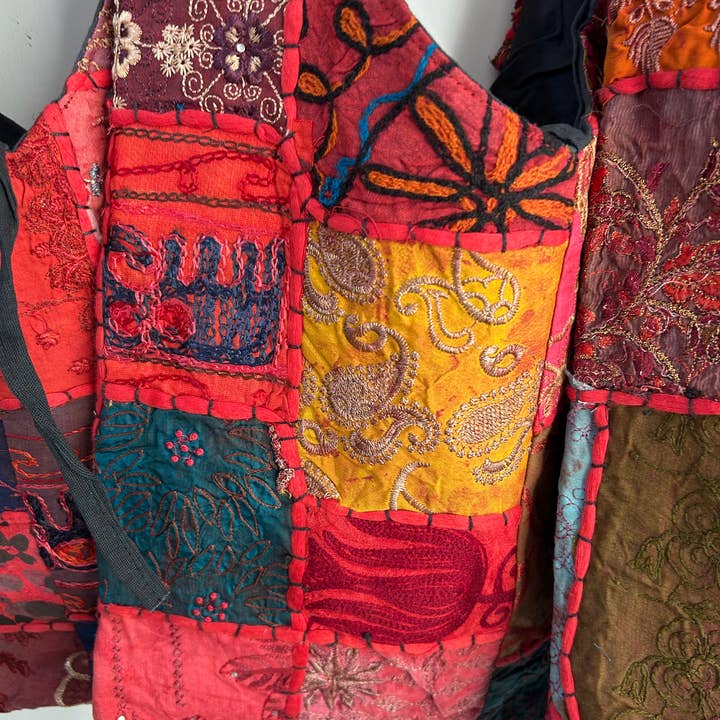 Meghcraft - Vendita all'ingrosso Borsa tote - Donna - Borsa Jhola Patchwork Vintage Indiano - Borsa a Tracolla Borsa Boho8