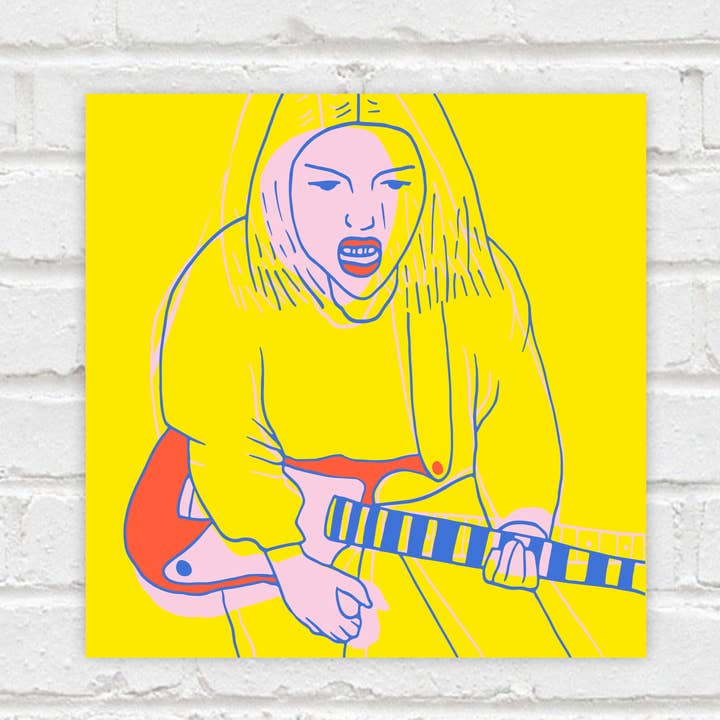 Girl with Guitar Print #4 for wholesale by tiny