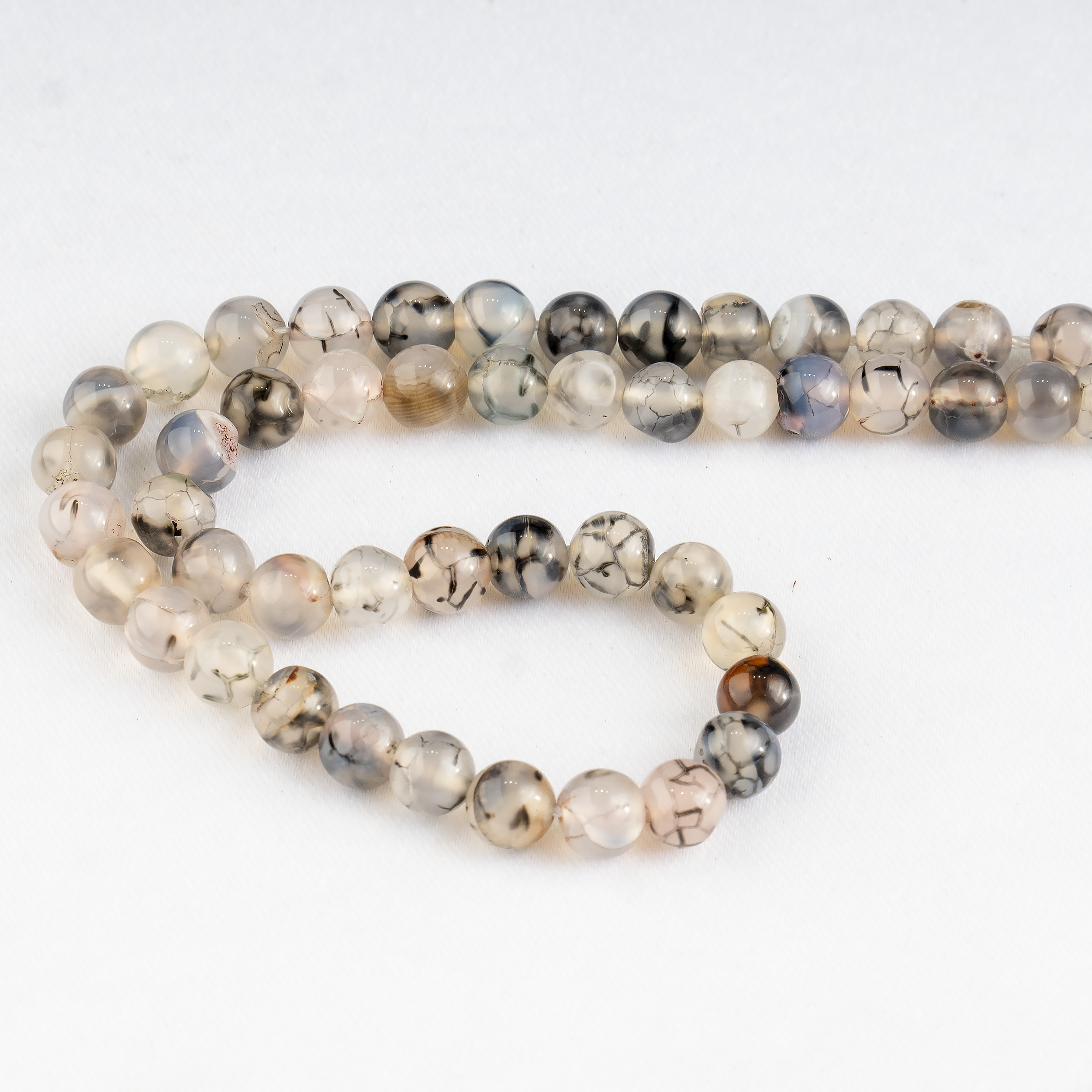 Soothing Crystals Beads - Wholesale Beads - Crystal Jewelry Beads | DragonVein Agate Black | Gemstone2