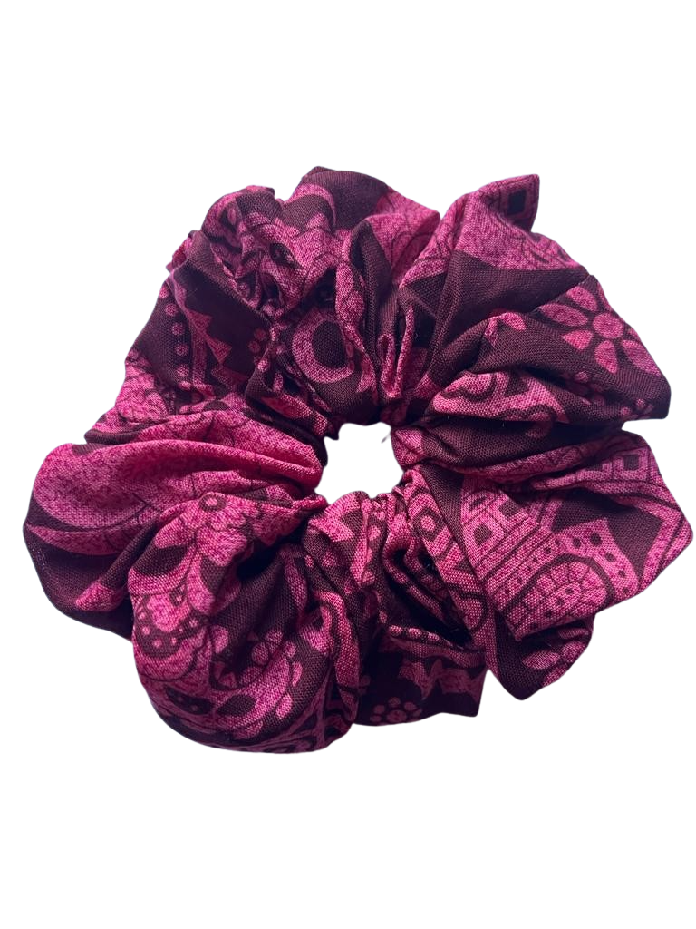 Bohotusk – wholesale Scrunchie - Women’s – Red Pink Elephant Tusker Hair Scrunchie Ties0