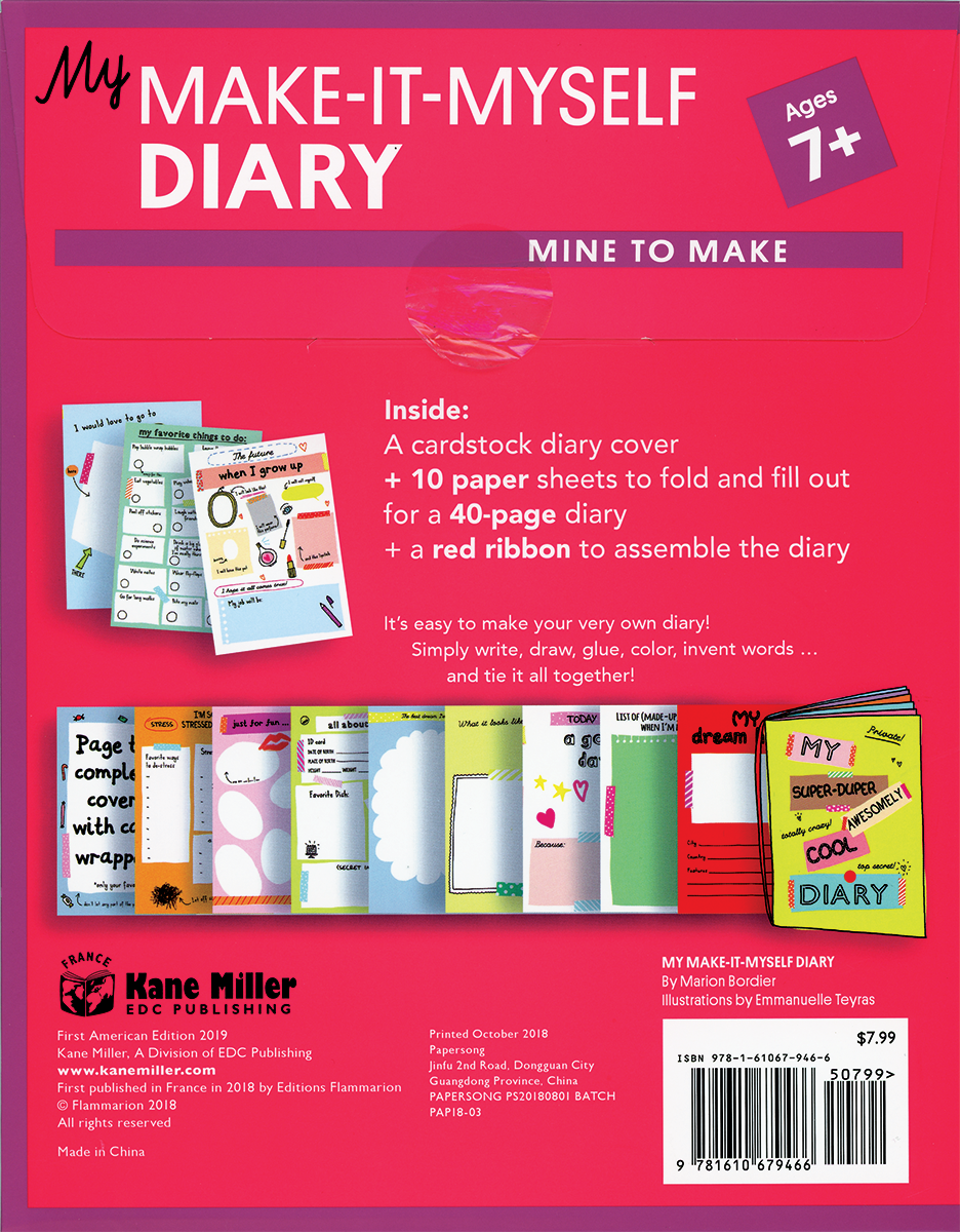 EDC Publishing - Wholesale Journal/Diary - Kids - My Make-It-Myself Diary1