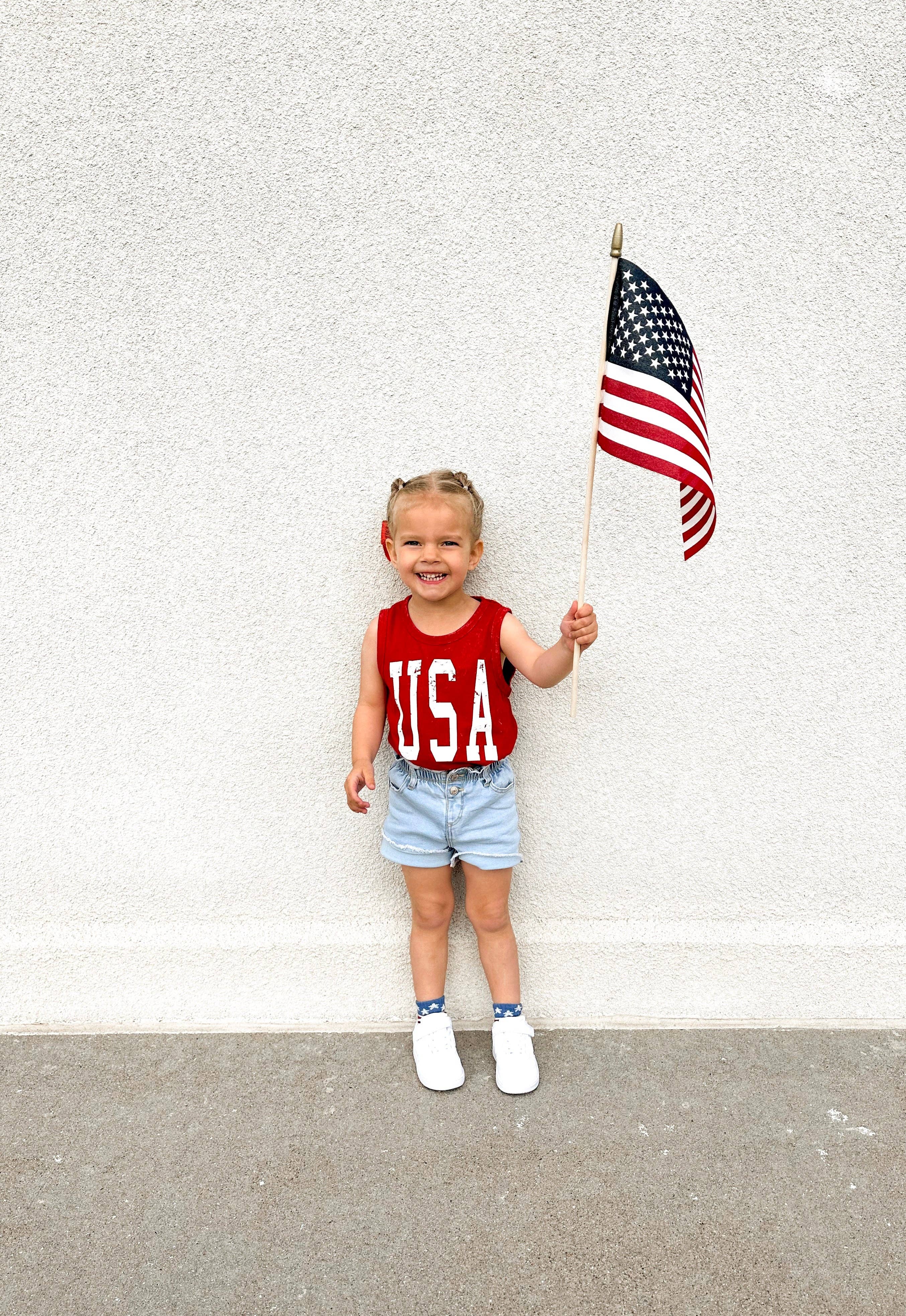 Merce and Company - Wholesale Tank Top - Kids - USA Varsity Child Tank7