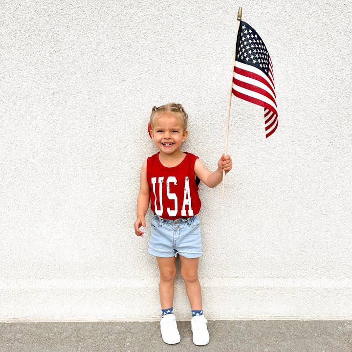 Merce and Company - Wholesale Tank Top - Kids - USA Varsity Child Tank7