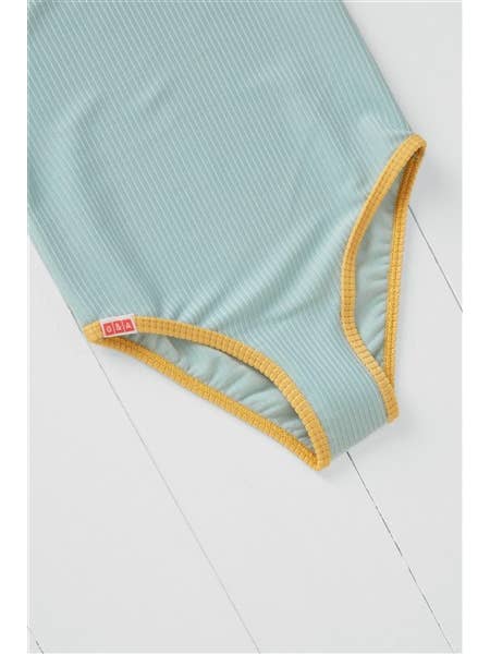 Pistachio Ribbed Kids Swimsuit for wholesale on Faire3