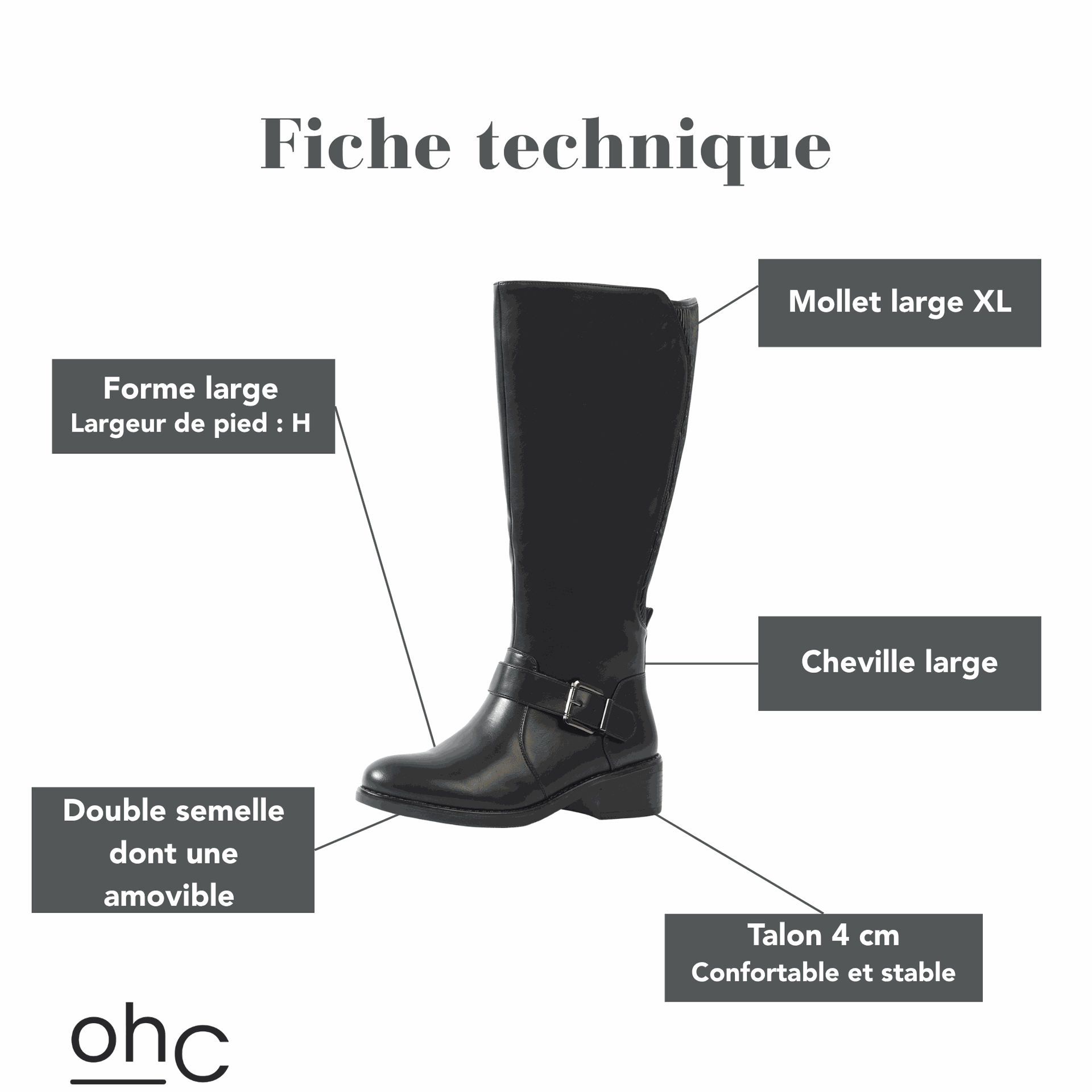 Gabylou - Wholesale Boots - Women's - XL boots for wide calves - Kiwi model2