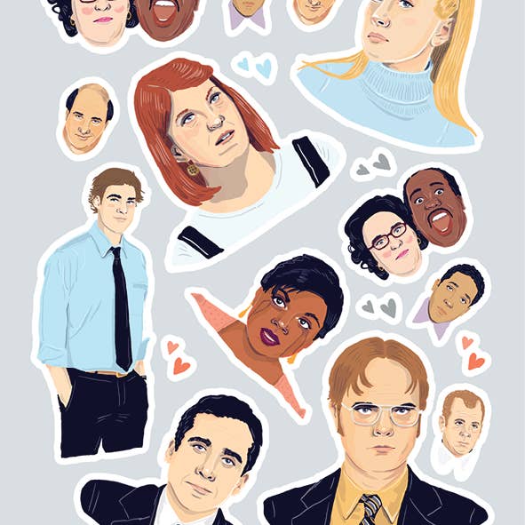 Amy Blue Illustration - Wholesale Sticker - The Office US Vinyl Stickers2