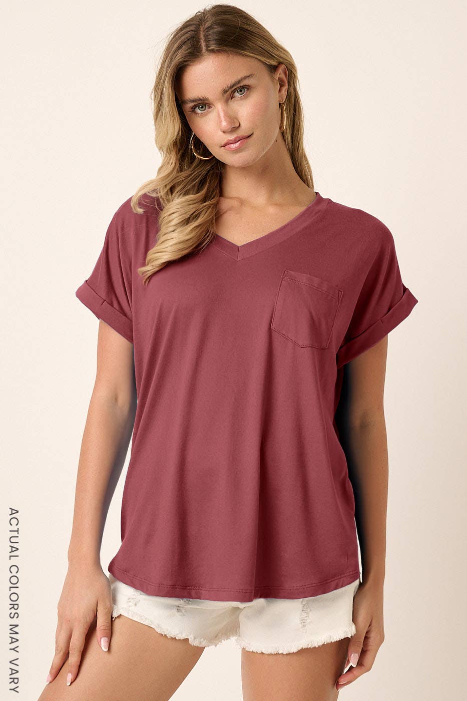 mittoshop – Engroshandel Strikket top - Dame – T9153 - DTY V-HALS MED 1 LOMMEDETALJE DOLMAN STRIKKET TOP45