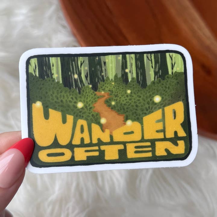 Big Moods - Wholesale Sticker - "Wander often" Adventure Travel Sticker0