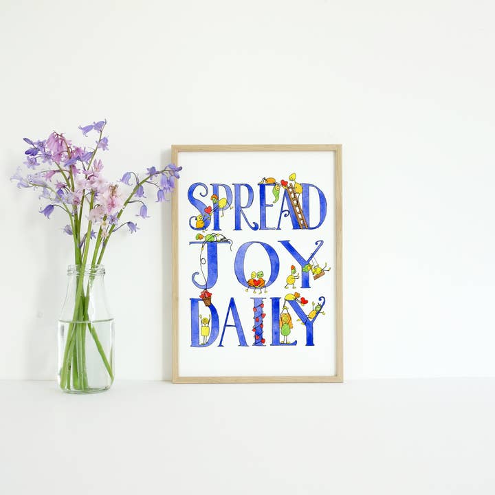 Impression d'art quotidien Spread Joy pour la vente par Amy Wike Illustration