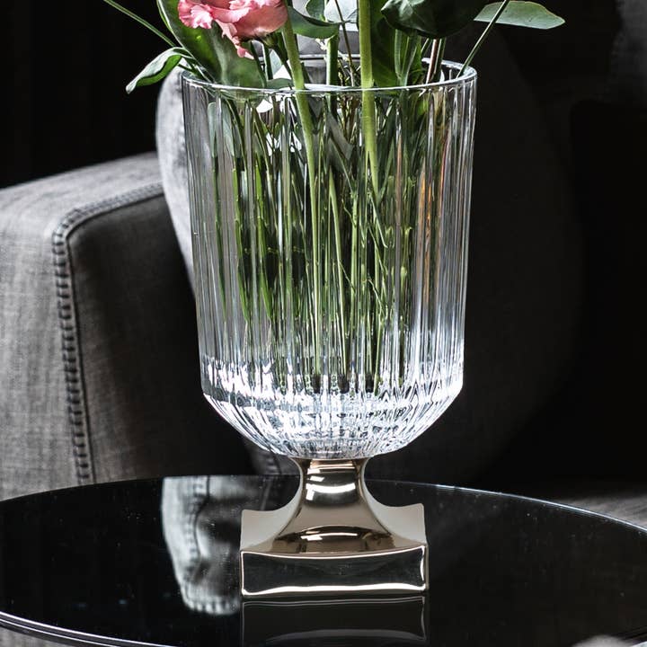 Nachtmann Vase auf Fuß in Platin 31,5cm Minerva - Minerva für den Großhandel von Nachtmann & Spiegelau