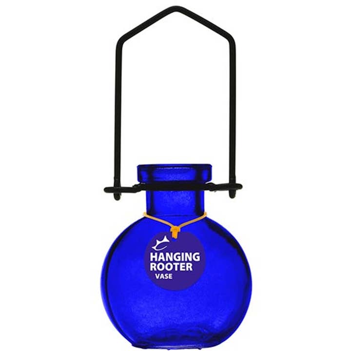 Couronne Co. - Wholesale Vase - Hanging Small Ball Recycled Glass Rooting Vase Cobalt