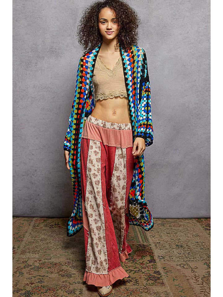 Pol Clothing - Wholesale Cardigan - Women's - Long Sleeve Various Colors Crochet Cardigan8