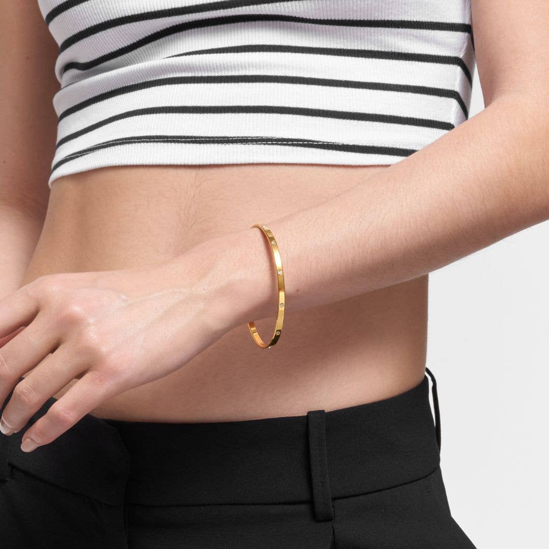 Adornia – Großhandel Armreif – Armreifstapler, 14 Karat vergoldet, anlaufgeschützt1