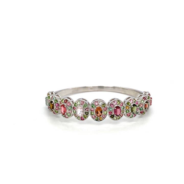 Bracelet multi-tourmaline en argent sterling .925 - KSD 42183 pour la vente par Kotawala Jewels