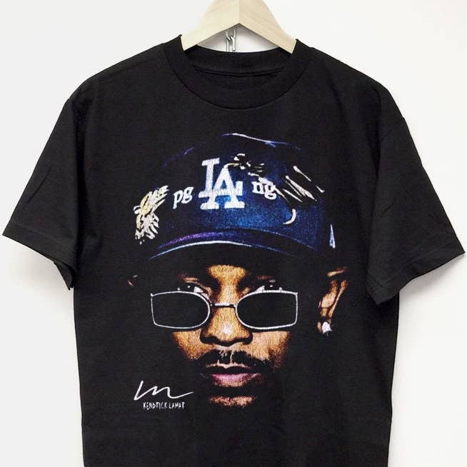 TheKingShirt - Wholesale T-Shirt (Graphic) - Unisex - Kendrick Lamar Vintage Rap Tee - Hip Hop Big Face Graphic