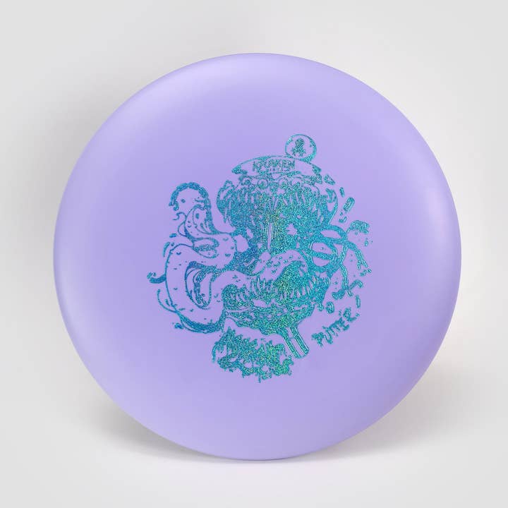 Mimic Purple Dwarven Putter with Teal Foil for wholesale by Kraken Dice