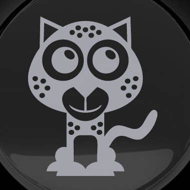 Adorable Cheetah Fuel Cap Car Sticker for wholesale by WinsterCreations™