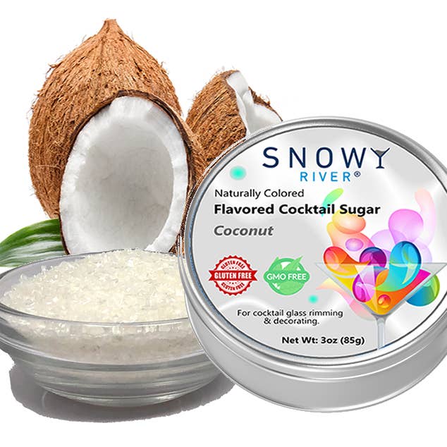 Snowy River Coconut Flavored Cocktail Sugar (1x3oz) for wholesale by Ultimate Baker