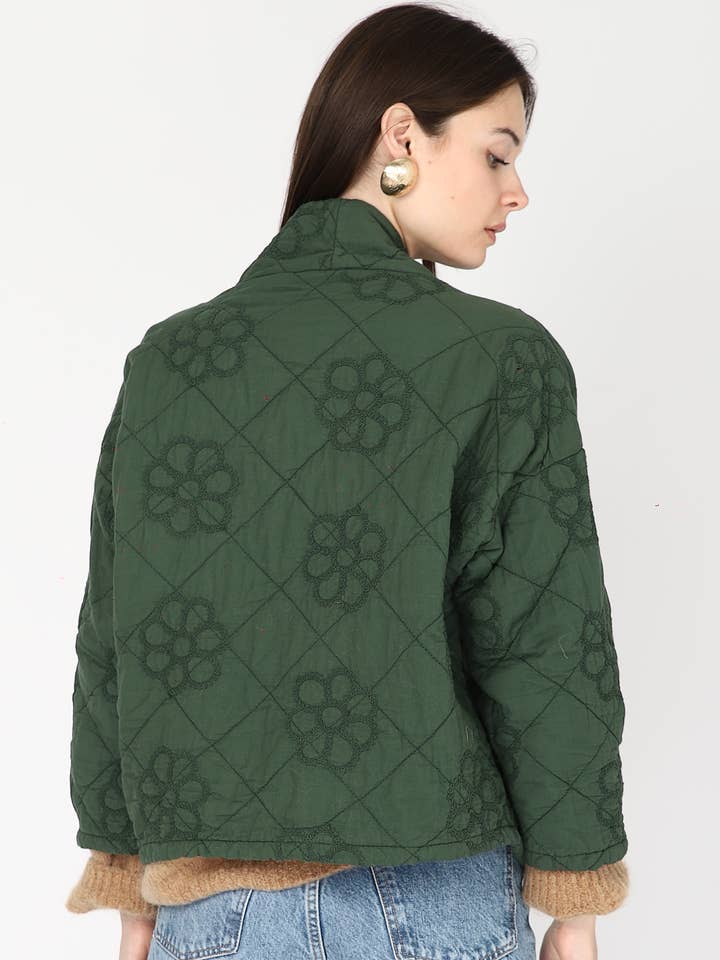 NOELINE - Vente Veste – femme - Veste matelassée Brodée 2442