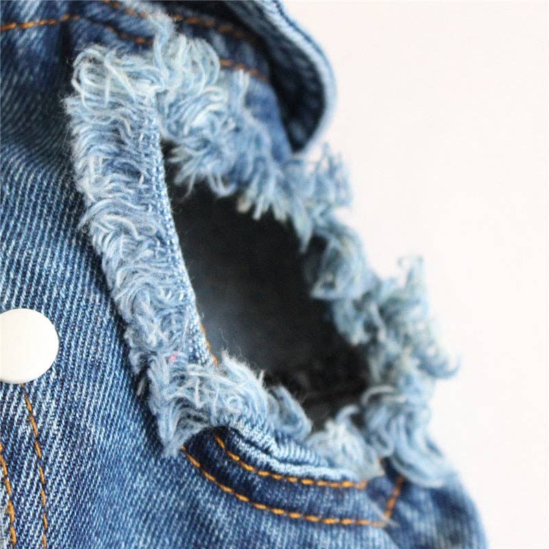 Furr-Baby Gifts - Wholesale Pet Sweater - Dog - Pet Dog Cat Blue Denim Jeans Jacket Coat Vest5