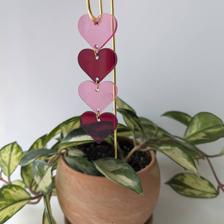 Savvie Studio - Wholesale Plant Pot - Plant Pick: Pink & Red Hearts
