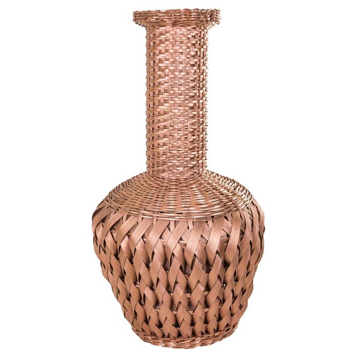 Lac bronze bamboo vase for wholesale by Creaciones Meng