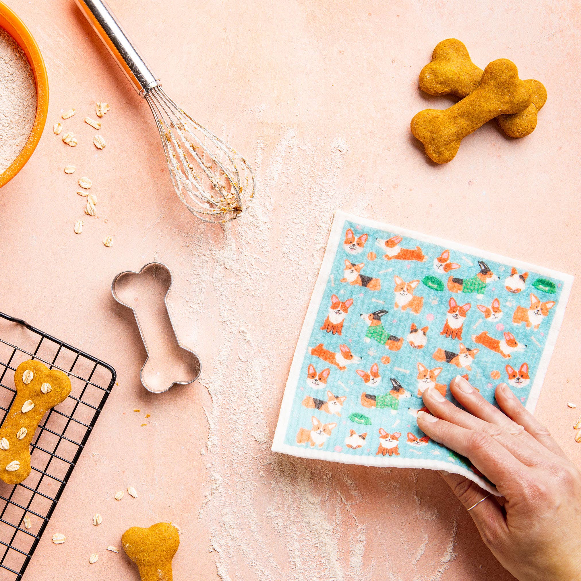 Puppington - Wholesale Dishcloth - Pupper Towels Corgi Clean Swedish Dishcloth Dog Mom Dad Gift1