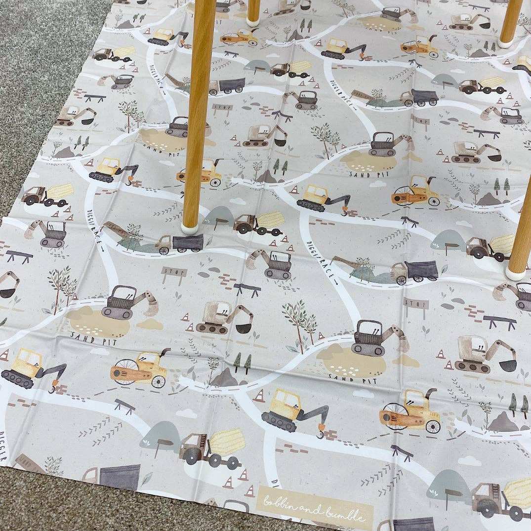 Bobbin and Bumble - Baby Changing Mats – wholesale Mat – Kids & baby – Children’s Splash Mat | Digger Land Print | Wipeable6