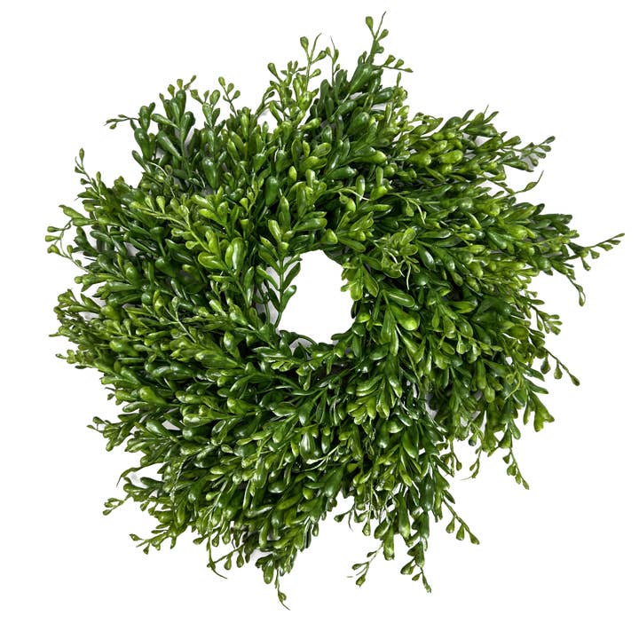 General Wholesale Inc - Wholesale Wreath - Plastic Greenery Mix Cabinet Wreath DIA14 - 13631WR14