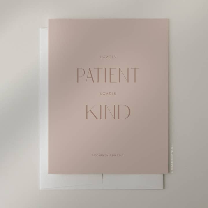Love is Patient, Love is Kind | Greeting Card for wholesale by Cherith®