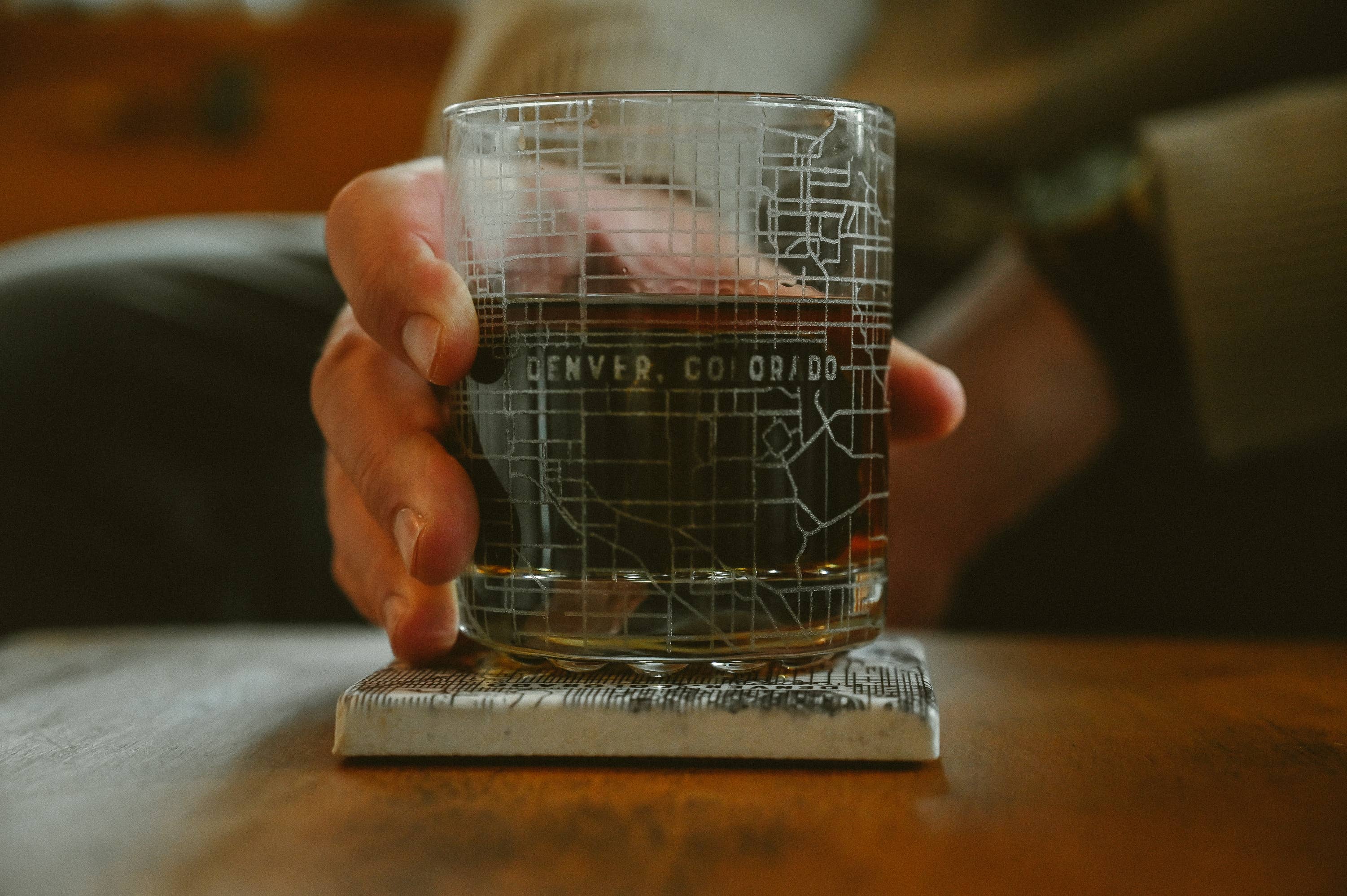 LumEngrave - Wholesale Cocktail/Liquor Glass - DENVER CO Engraved Whiskey Glass | Or Choose Your Own Map!2