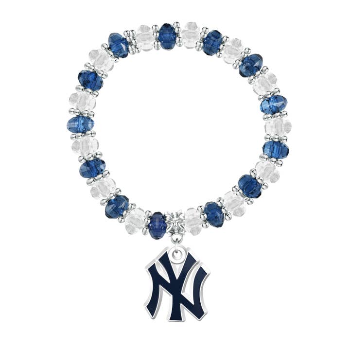 Bracelet de perles bicolore MLB New York Yankees pour la vente par Simran International
