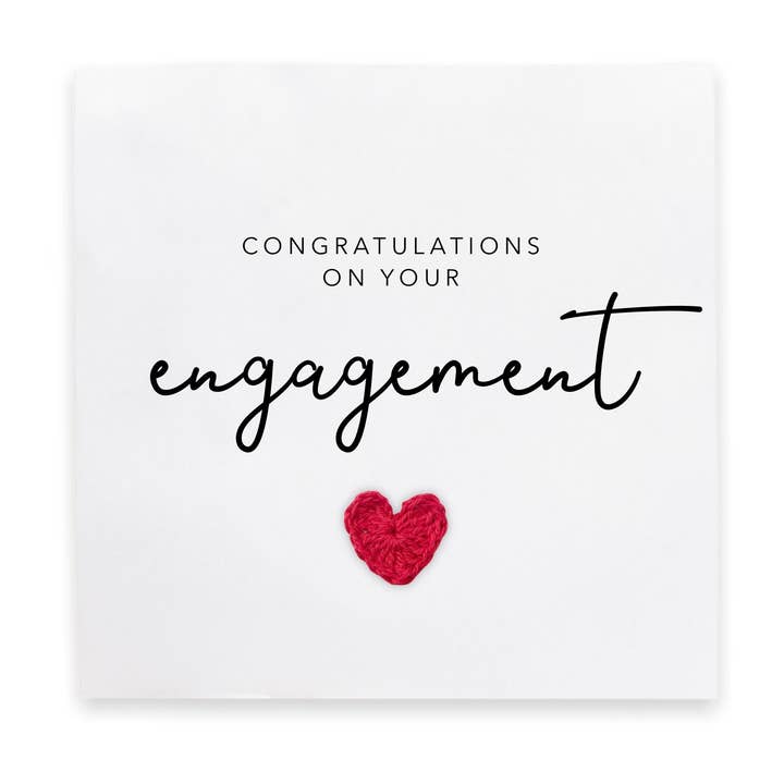 Herzlichen Glückwunsch zu Ihrer Verlobung - Einfache Verlobungskarte für den Großhandel von Fifi's Handcrafted